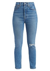 Re/Done 90s Ultra High-Rise Ankle Crop Skinny Jeans