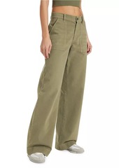 Re/Done Baker Wide-Leg Cotton Pants