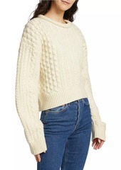 Re/Done Cable-Knit Wool Sweater