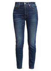 Re/Done Comfort-Stretch High-Rise Ankle Skinny Jeans