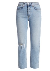 Re/Done Comfort-Stretch High-Rise Stove Pipe Jeans