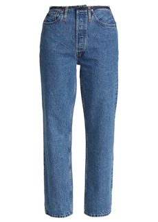 Re/Done Cotton Raw-Waist Jeans