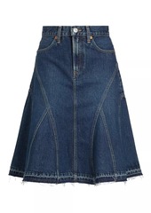 Re/Done Denim Midi-Skirt