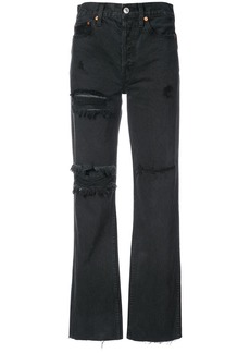 Re/Done distressed high waisted jeans
