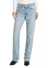 Re/Done Easy Straight Mid-Rise Distressed Jeans