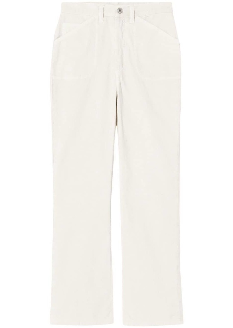Re/Done flared cropped corduroy trousers