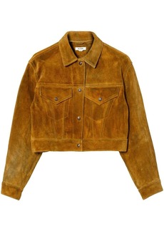 Re/Done fringe-detail suede jacket
