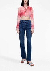Re/Done gradient-effect cropped cardigan