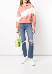 Re/Done half-zip diagonal-dye sweatshirt