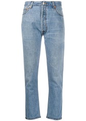 Re/Done high-rise cropped jeans