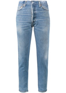 Re/Done High-Rise Cropped Jeans