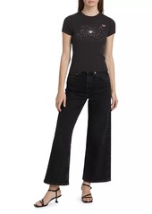 Re/Done High-Rise Stretch Crop Wide-Leg Jeans