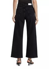 Re/Done High-Rise Stretch Crop Wide-Leg Jeans