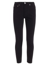 Re/Done High-Rise Velvet Ankle Crop Skinny