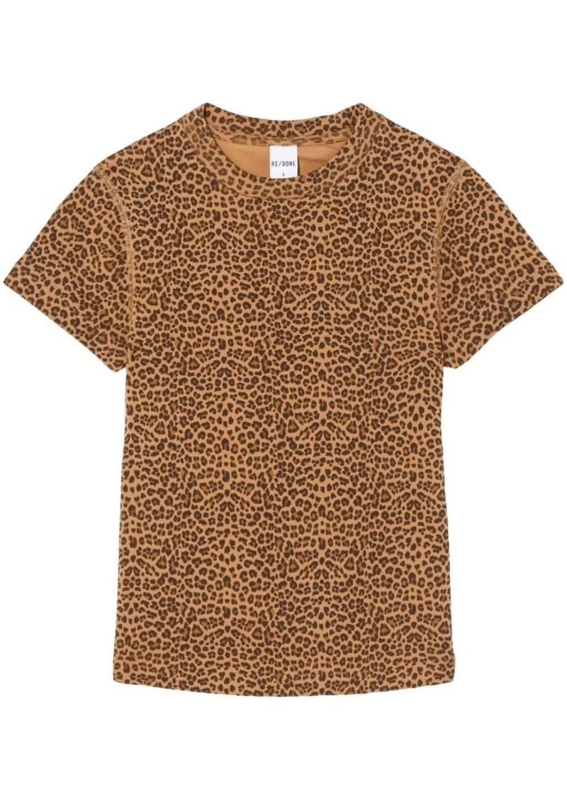 Re/Done leopard-print cotton T-shirt