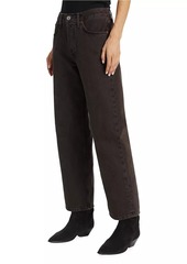 Re/Done Loose Crop High-Rise Straight-Leg Jeans