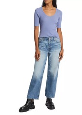 Re/Done Loose Crop Mid-Rise Jeans