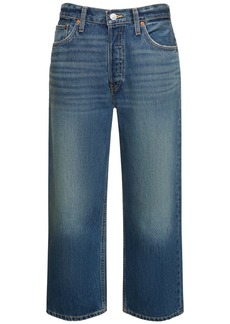 Re/Done Loose Cropped Leg Cotton Jeans