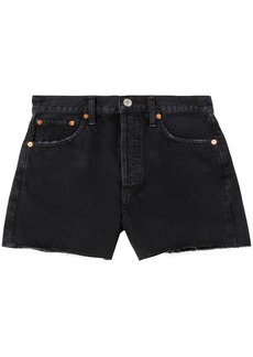 Re/Done mid-rise washed-denim shorts