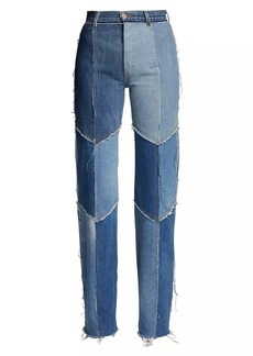 Re/Done Patchwork Wide-Leg Jeans