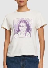 Re/Done Printed Logo Cotton T-shirt