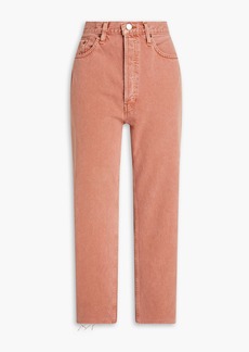 RE/DONE - 70s cropped high-rise straight-leg jeans - Pink - 24