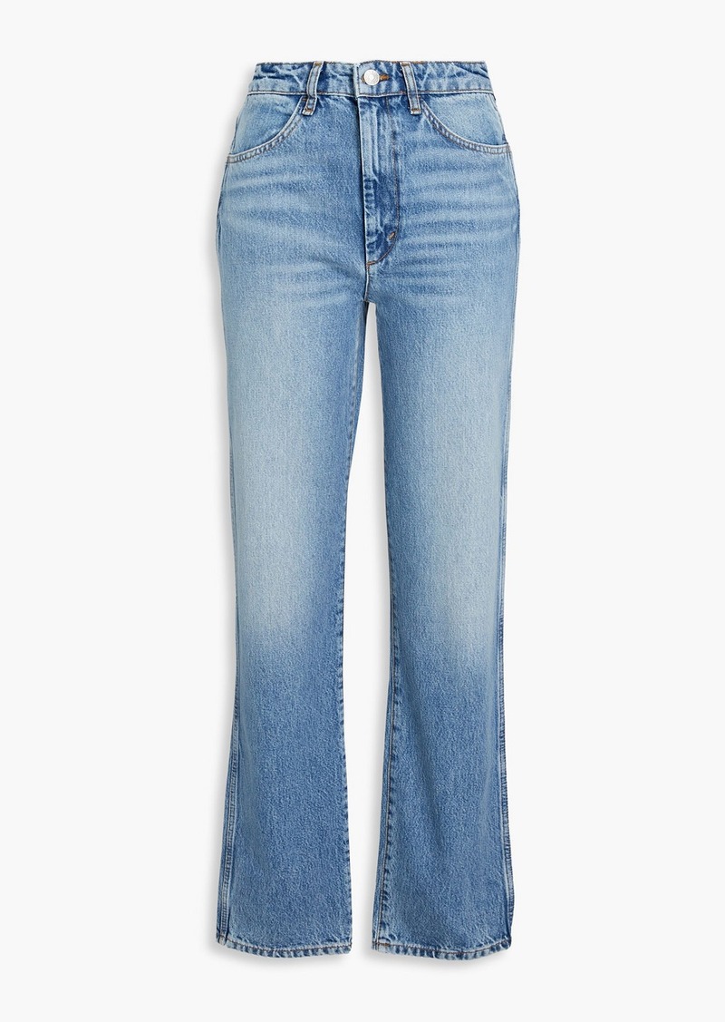 RE/DONE - 70s faded high-rise straight-leg jeans - Blue - 24