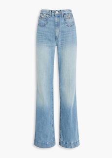 RE/DONE - 70s faded high-rise wide-leg jeans - Blue - 25