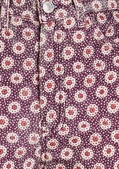 RE/DONE - 70s floral-print cotton-corduroy kick-flare pants - Purple - 25