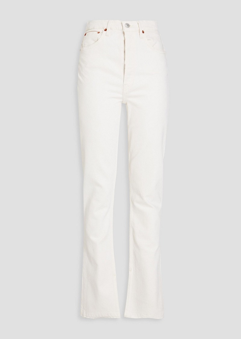 RE/DONE - 70s high-rise bootcut jeans - White - 27