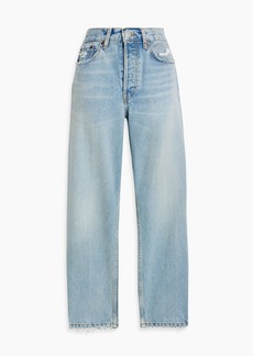 RE/DONE - 70s Stove Pipe cropped distressed high-rise straight-leg jeans - Blue - 29