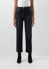 Re/Done - 70s Stove Pipe High-rise Jeans - Womens - Black