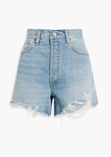 RE/DONE - 90s distressed denim shorts - Blue - 24