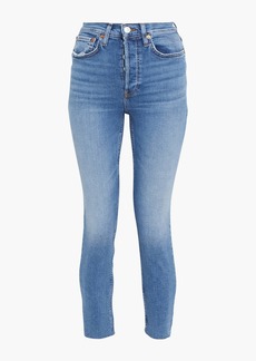RE/DONE - 90s distressed high-rise skinny jeans - Blue - 25