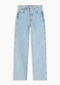 RE/DONE - 90s faded high-rise straight-leg jeans - Blue - 31