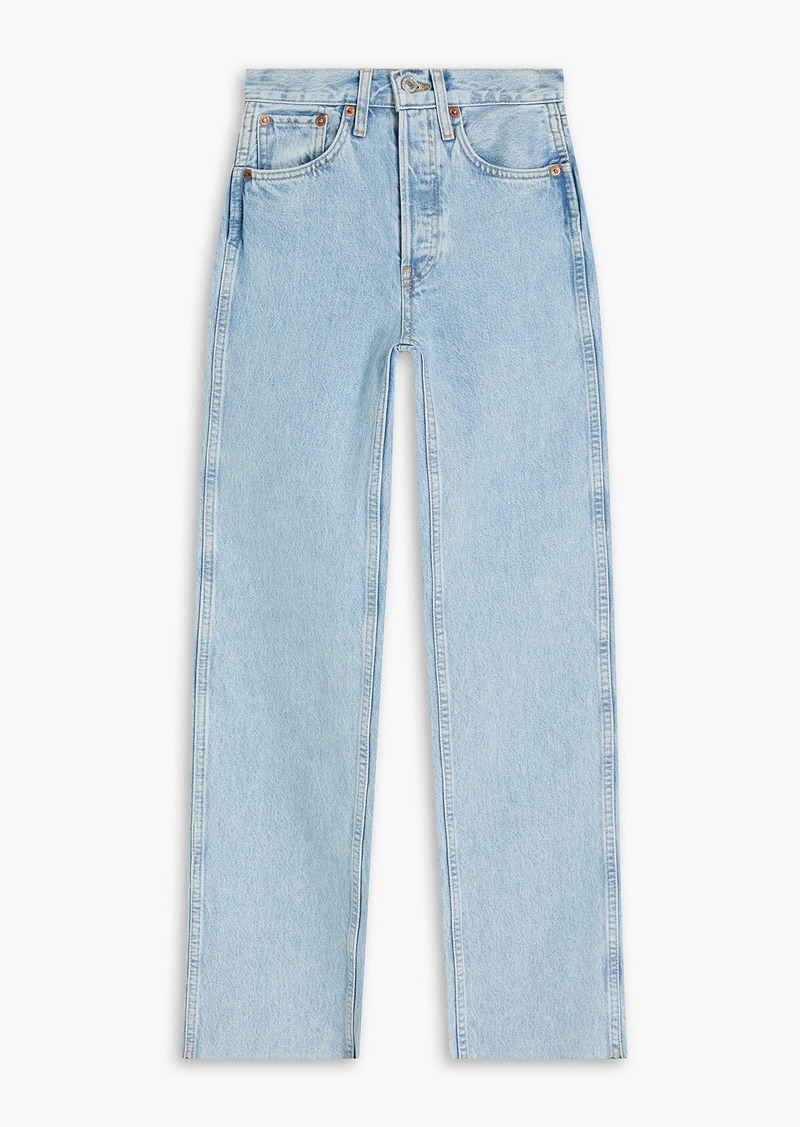 RE/DONE - 90s faded high-rise straight-leg jeans - Blue - 32