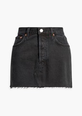 RE/DONE - 90s frayed denim mini skirt - Black - 32