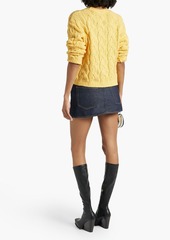 RE/DONE - Cable-knit cotton-blend sweater - Yellow - XS