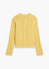 RE/DONE - Cable-knit cotton-blend sweater - Yellow - XS