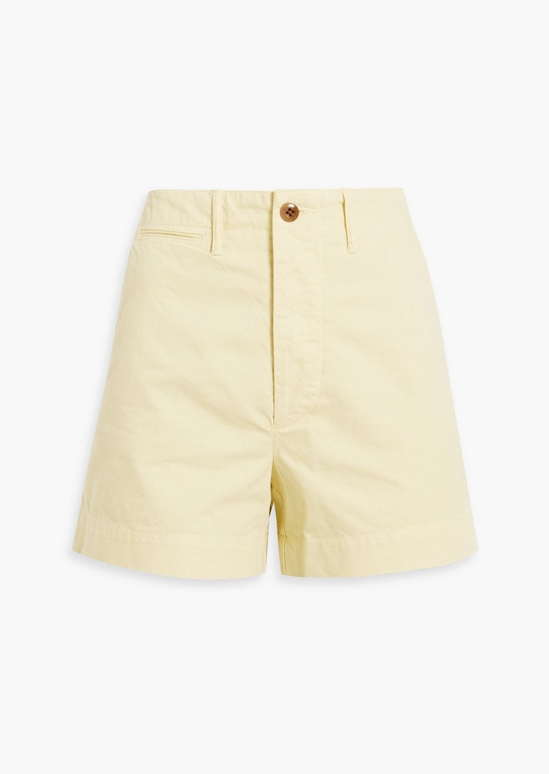 RE/DONE - Cotton-twill shorts - Yellow - 26