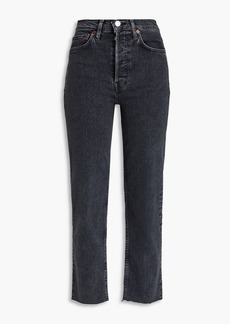RE/DONE - Cropped high-rise straight-leg jeans - Gray - 27