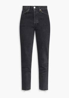 RE/DONE - Frayed high-rise skinny jeans - Gray - 24