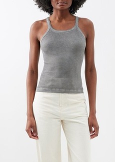 Re/Done - Ribbed Cotton-jersey Tank Top - Womens - Grey