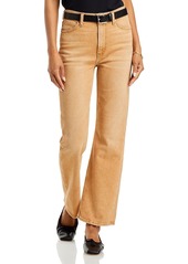 Re/Done 70s High Rise Cropped Bootcut Jeans in Desert Sand