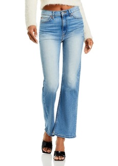 Re/Done 70s High Rise Cropped Bootcut Jeans in West Coast Fade