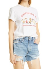Re/Done '70s Peanuts® Holiday Cotton Graphic Tee in Vintage White at Nordstrom