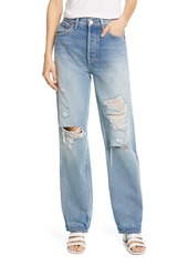 Re/Done '90s Ripped High Waist Loose Straight Leg Jeans (Light Destroyed 5)
