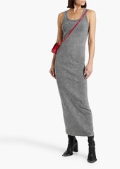 RE/DONE BY HANES - Faded ribbed stretch-cotton jersey maxi dress - Gray - S