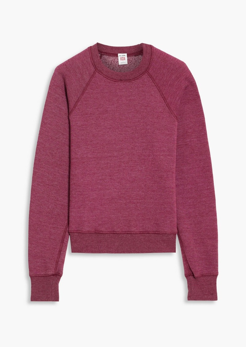 RE/DONE BY HANES - Mélange fleece sweatshirt - Purple - XS