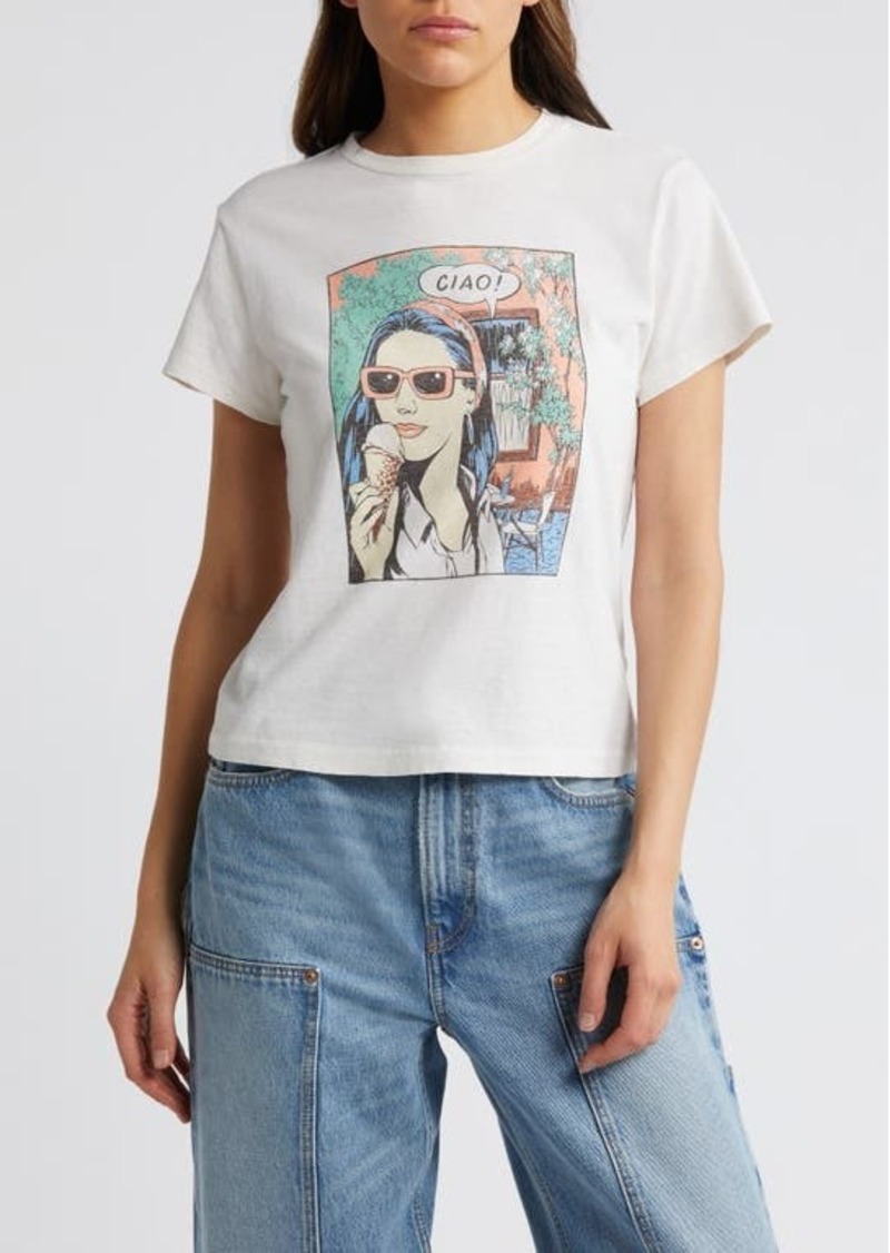 Re/Done Ciao Cotton Graphic T-Shirt